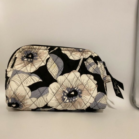 VERA BRADLEY Lot Large Purse With Matching Wallet And 2 Makeup Bags Pink/black - Picture 4 of 5